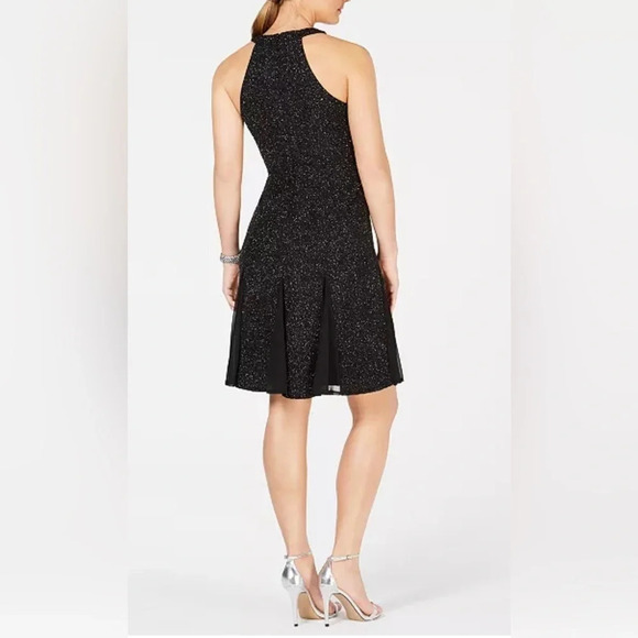 NW Nightway Glitter-Knit A-Line Dress Size 8 - Picture 2 of 11